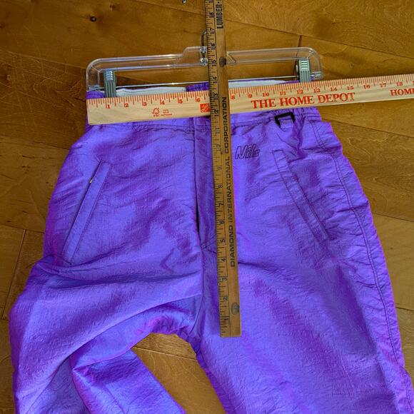 Vintage Nils Women’s high waisted Ski snow pants size 10 small iridescent purple - Picture 9 of 12